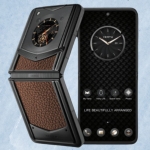 VERTU IRONFLIP CARAMEL BROWN CALF BES FEE